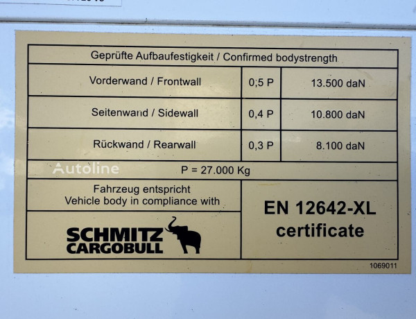Naczepa firanka Schmitz Cargobull STANDARD 2 osie podnoszone 277tys.km!!!