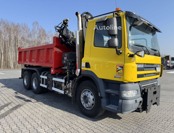 Wywrotka DAF CF 85.410 ATe EEV  6x4 DŻWIG HDS HYDROBURTA OPONY-90%