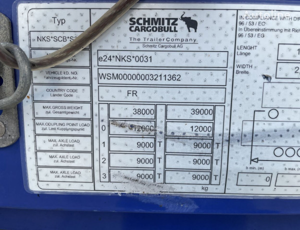 Naczepa firanka Schmitz Cargobull VARIOS 2 OSIE PODNOSZONE